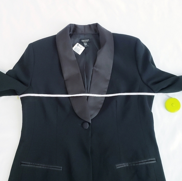 NWT Tuxedo Style Blazer Black w/Satin Trim Size Small - Picture 7 of 10